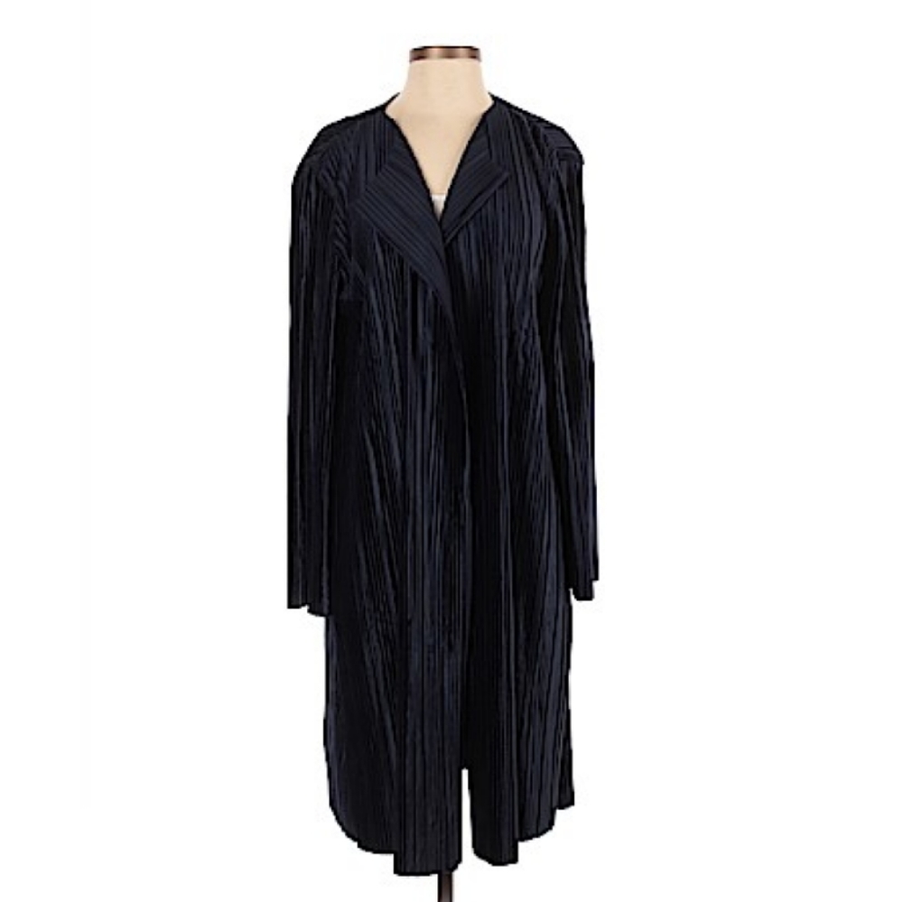 J.O.A from Anthro Velvet Navy Blue Duster Cardigan